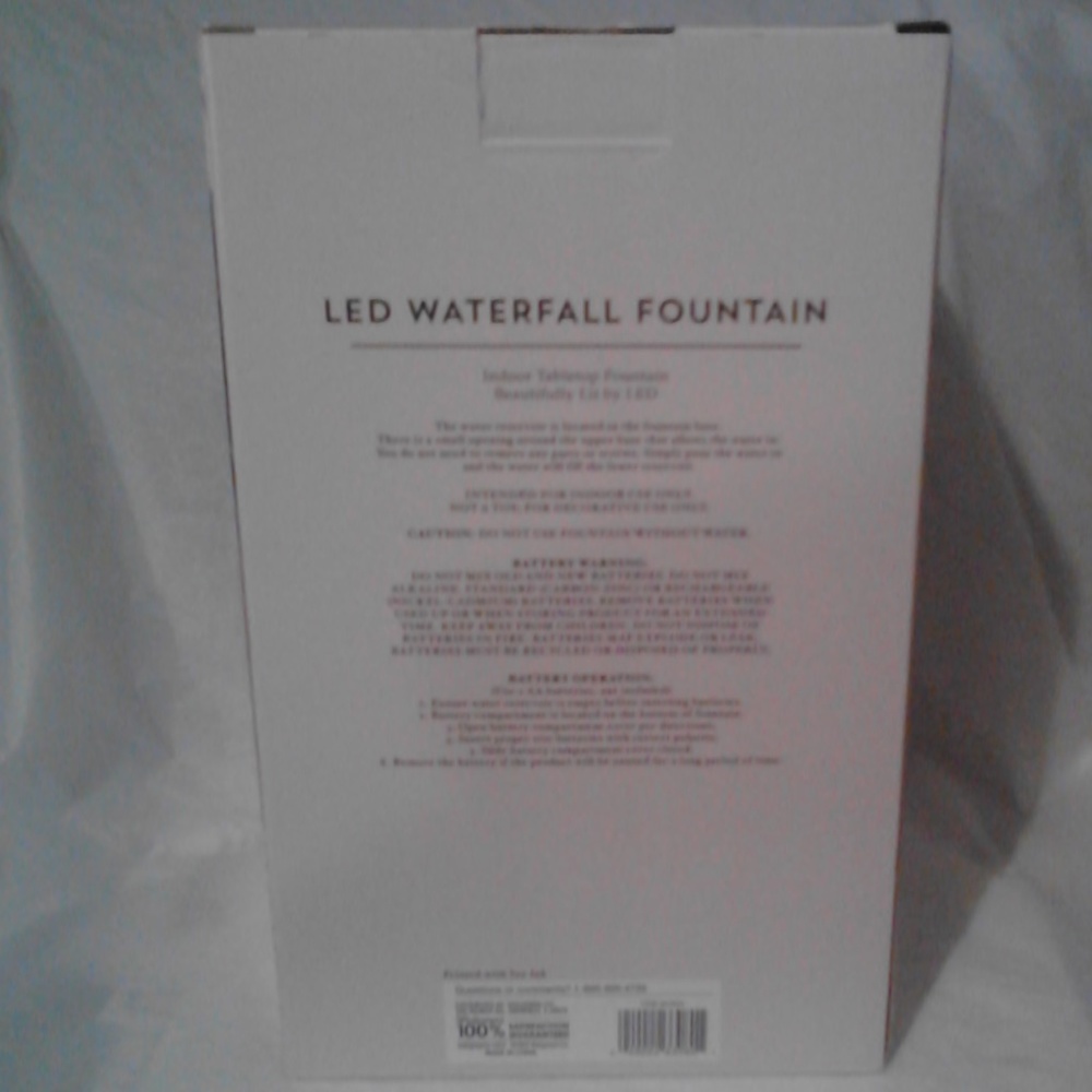 Illuminated LED Indoor Tabletop Waterfall Fountain - Picture 3 of 7